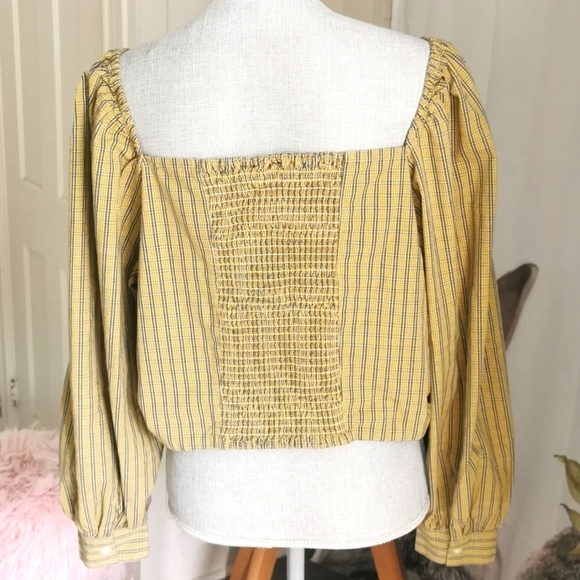 NWOT Levi's plaid peasant Bohemian blouse. Size 2X - Picture 4 of 6